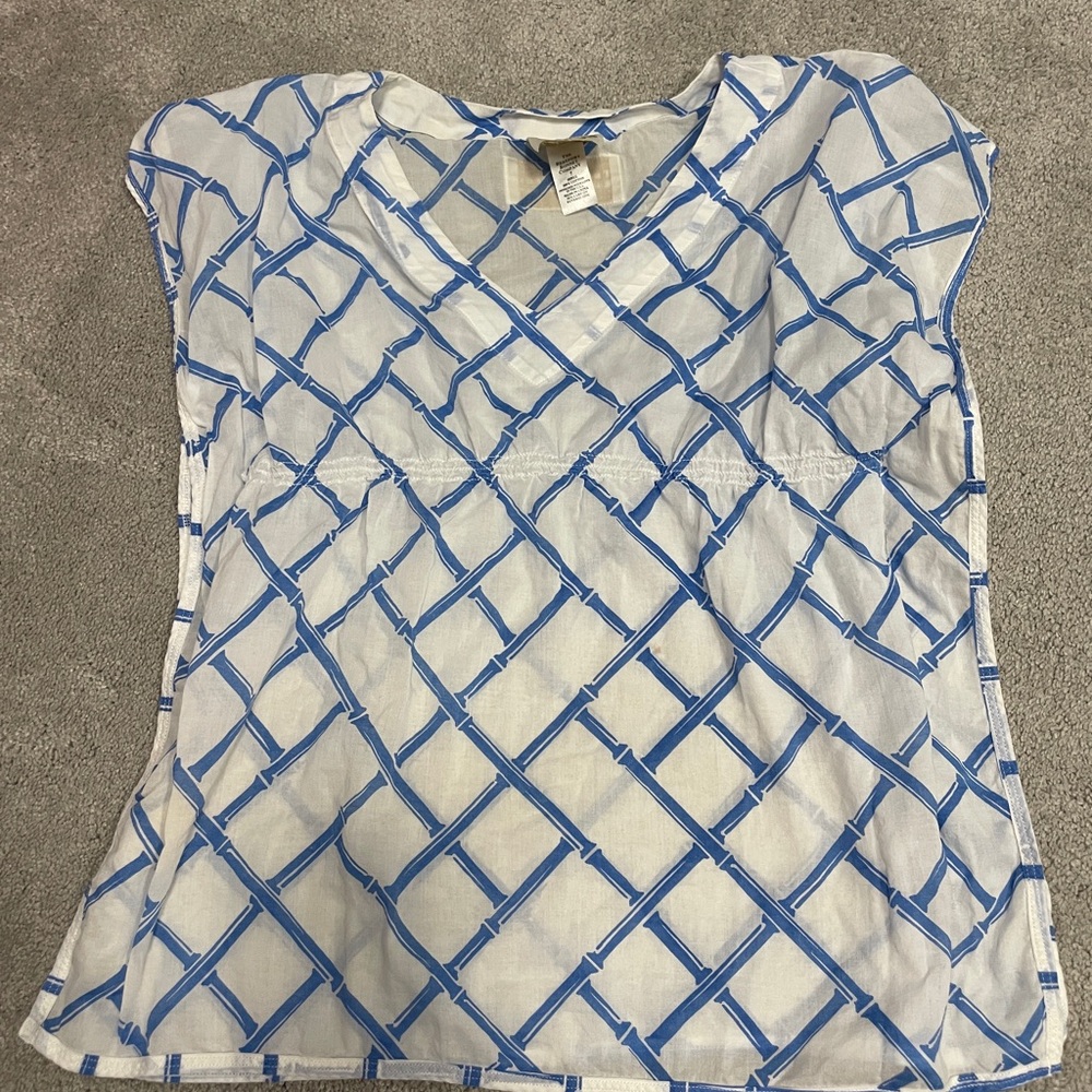 Blue and White TBBC girls coverup